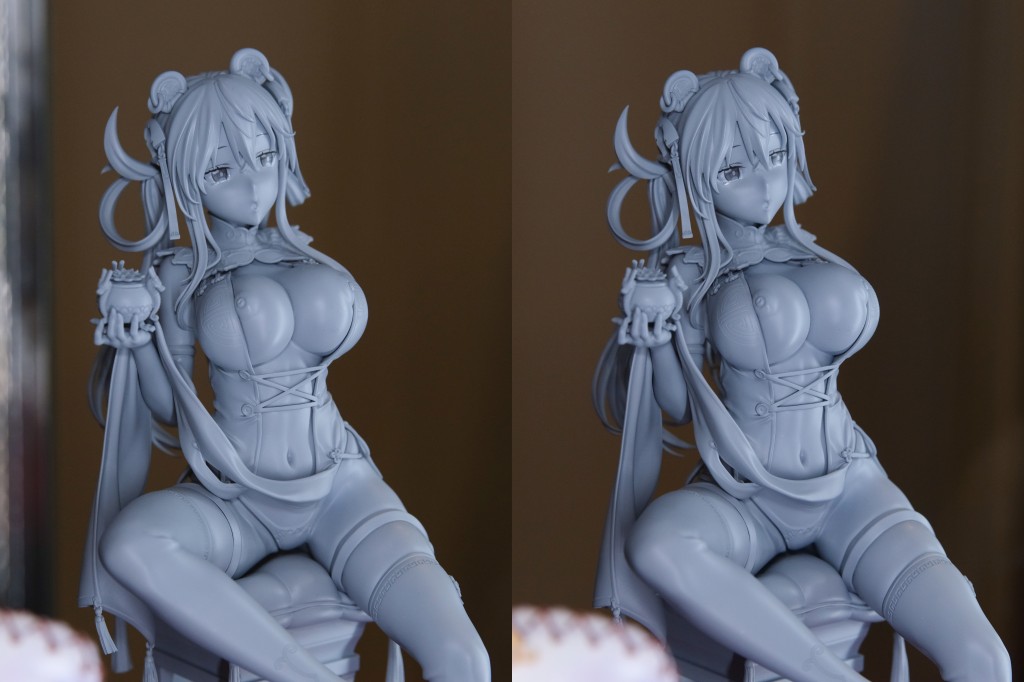 ロケットボーイ 魚デニム お香を持ったチャイナ娘 フィギュア