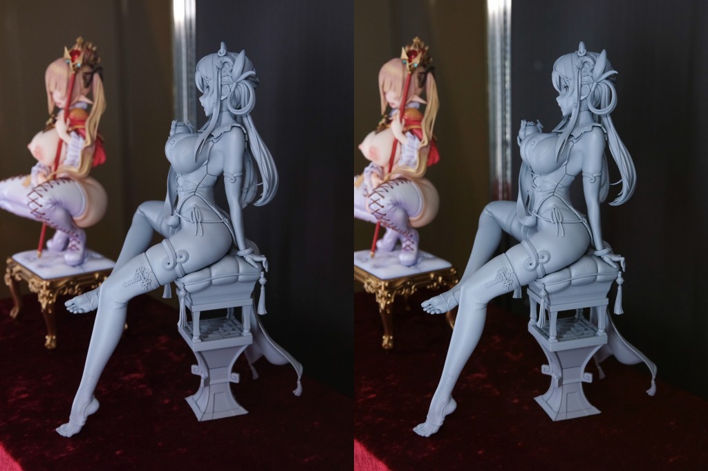 ロケットボーイ 魚デニム お香を持ったチャイナ娘 フィギュア