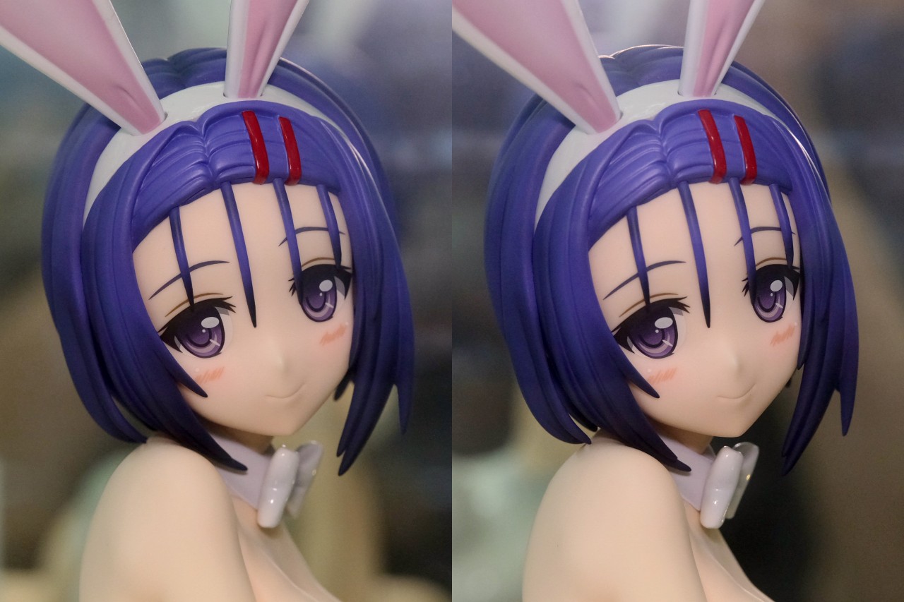 B-Style 西連寺春菜 生足バニーVer. フィギュア展示を立体視で撮影 