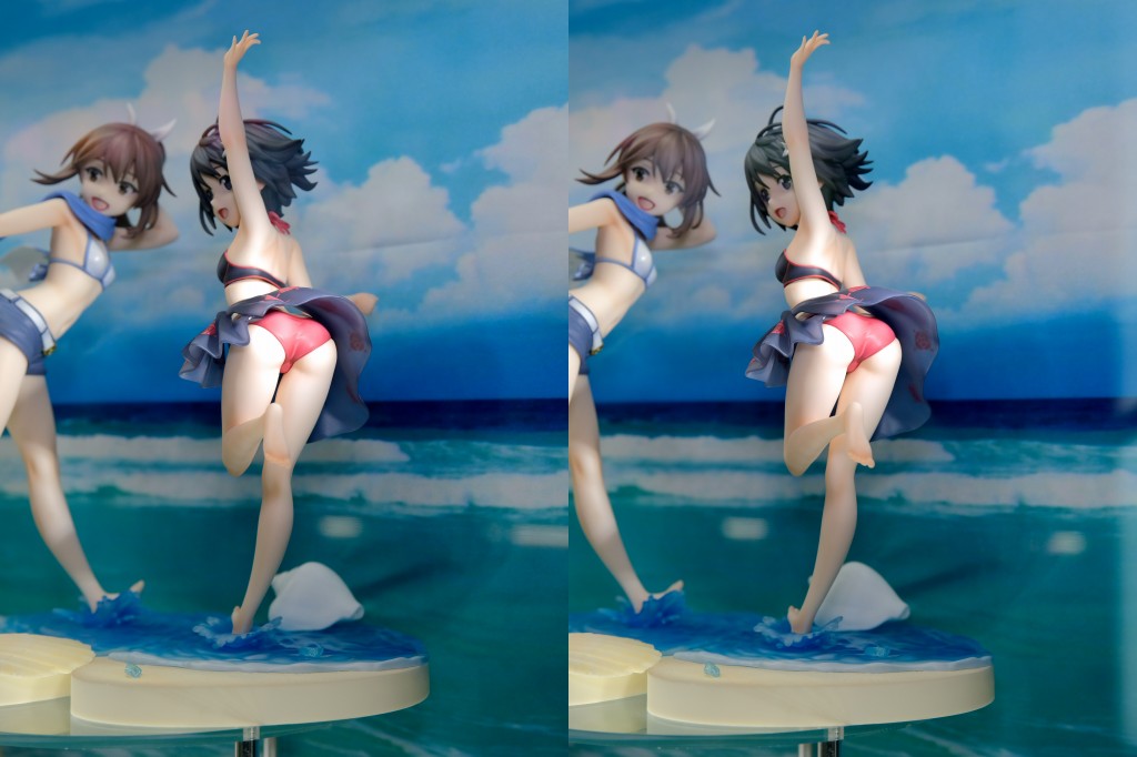 KADOKAWA メイプル 水着ver. フィギュア展示を立体視で撮影