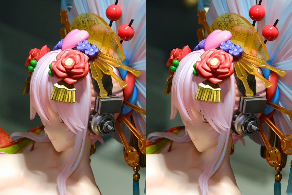 吉徳×F:NEX すーぱーそに子 -日本人形- フィギュア展示を立体視